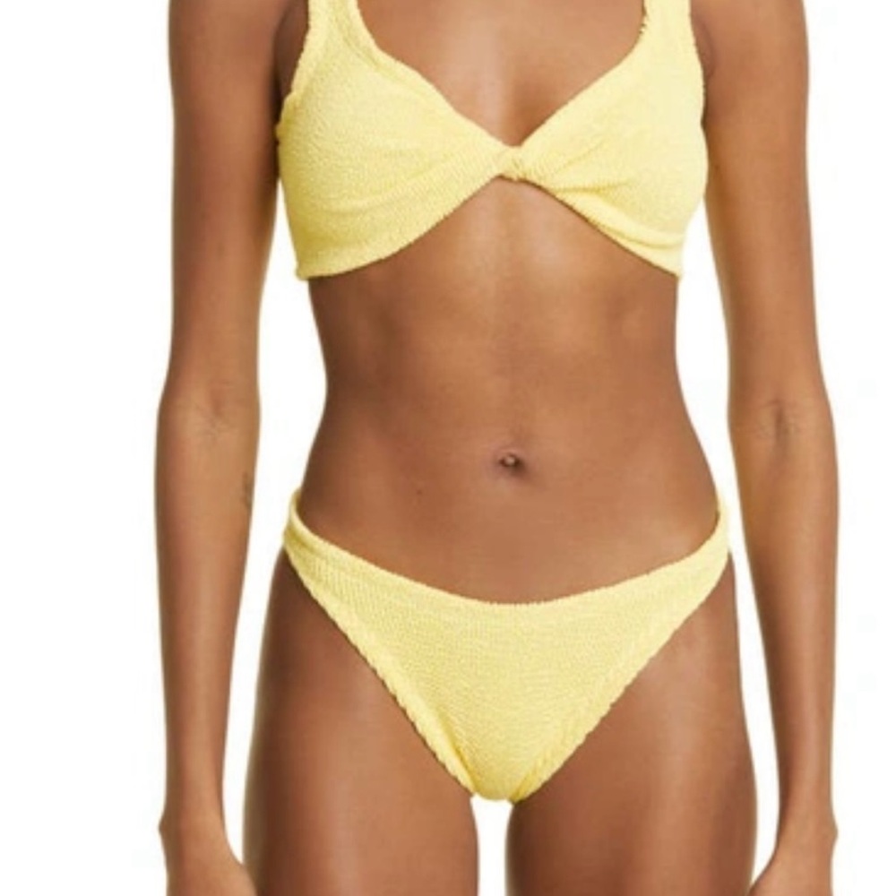 Hunza G Yellow Twist Bralette Bikini Set - Picture 3 of 6